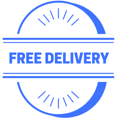 Free Delivery Oval Element from Vector Badges Set