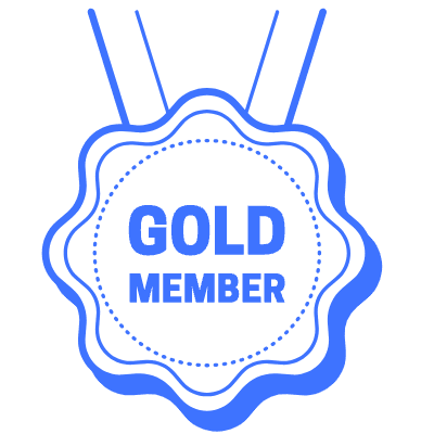 Gold Member Prize Element from Vector Badges Set