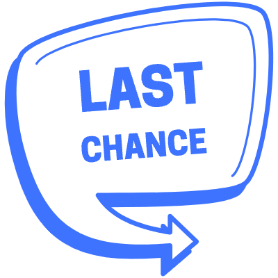 Last Chance Bubble Arrow Element from Vector Badges Set