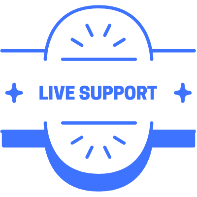 Live Support Star Element from Vector Badges Set