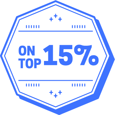 On Top 15 Percent Octagon Element from Vector Badges Set