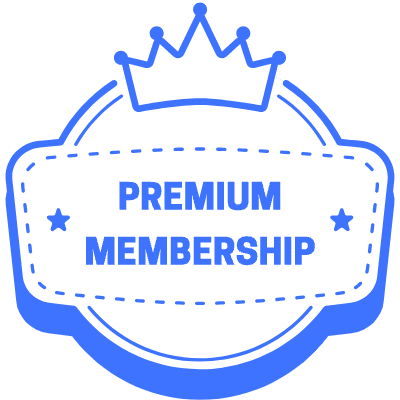 Premium Membership Star Crown Element from Vector Badges Set