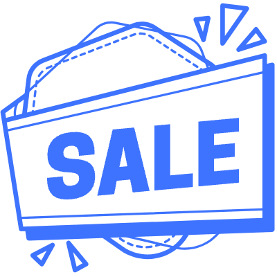 Sale Square Rock Element from Vector Badges Set