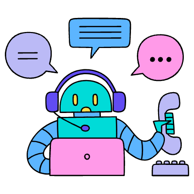 Bot Conntact Illustration from Dhaka Set