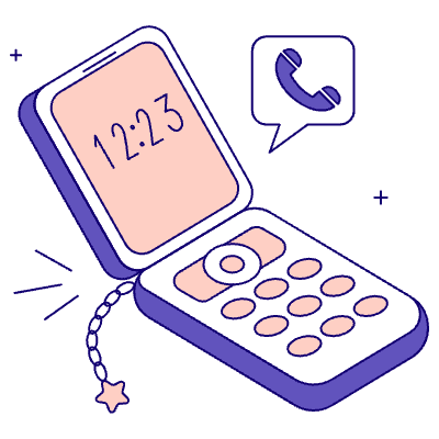 Flip Phone Illustration from Bangalore - Pro Set