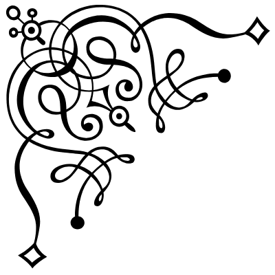 Corner Vignette Vintage 37 A Element from Ornaments Set