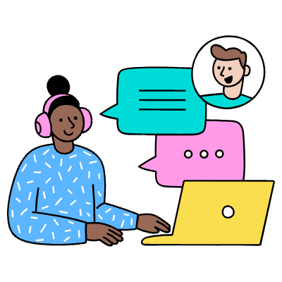 Digital Service Call Center Illustration from Dhaka Set