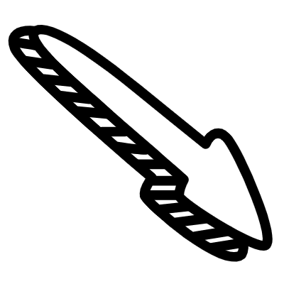 Arrow With Shadow Element from Variable Scribbles Set