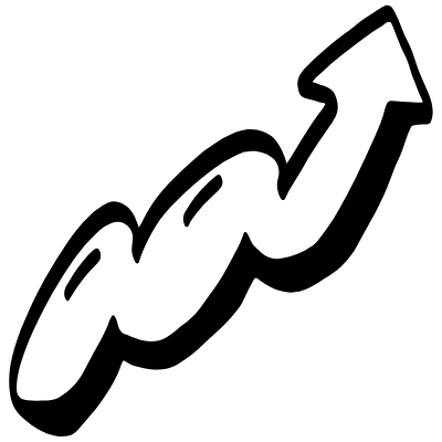 Chubby Zigzag Doodle Arrow Element from Beveled Scribbles Set