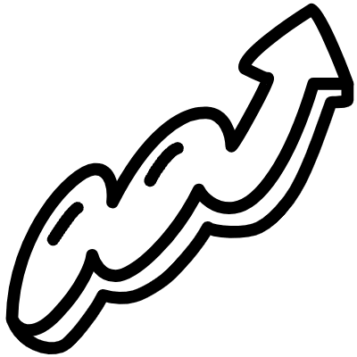 Chubby Zigzag Line Arrow Element from Variable Scribbles Set
