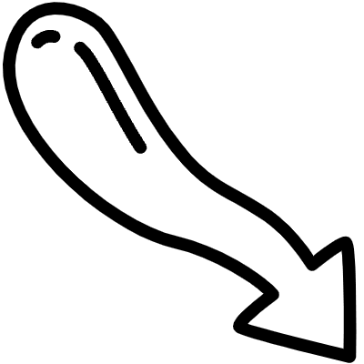Curvy Chubby Line Arrow Element from Variable Scribbles Set