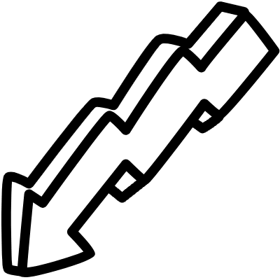Zigzag Shadow Arrow Element from Variable Scribbles Set