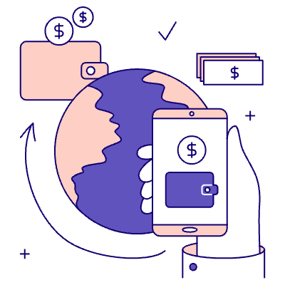 E Wallet Transfer 2 Illustration from Bangalore - Pro Set