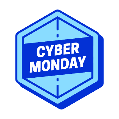 Cyber Monday Hexagon Element from Vector Badges Set