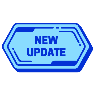 New Update Tag Element from Vector Badges Set