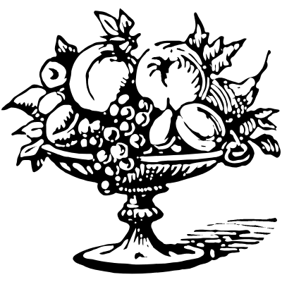 Fruit Bowl 1 Element from Vintage Illustrations Set