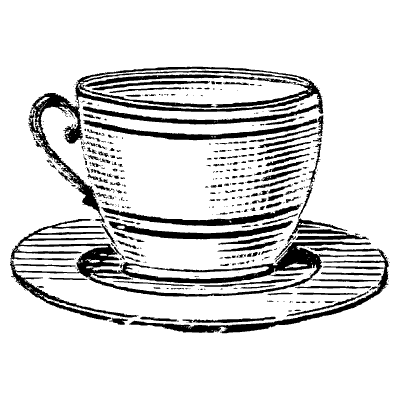 Tea Cup Vintage Element from Vintage Illustration Set