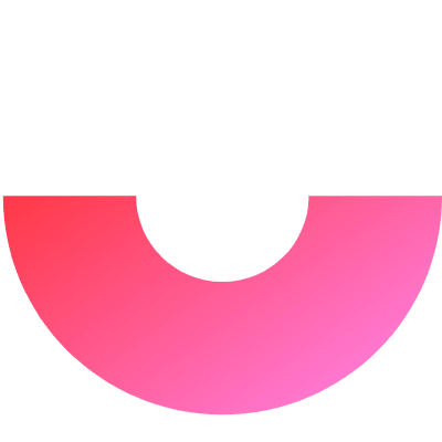 Geometric Shape Circle Half Element from Gradient Shapes Set