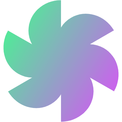 Geometric Shape Flower 4 Element from Gradient Shapes Set