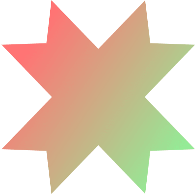 Geometric Shape Star 4 Element from Gradient Shapes Set