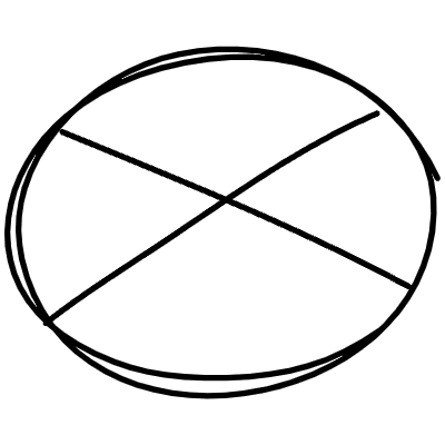 Line Highlight Eclipse Cross 2 Element from Variable Scribbles Set