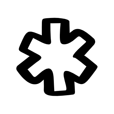 Asterisk 1 Element from Beveled Scribbles Set