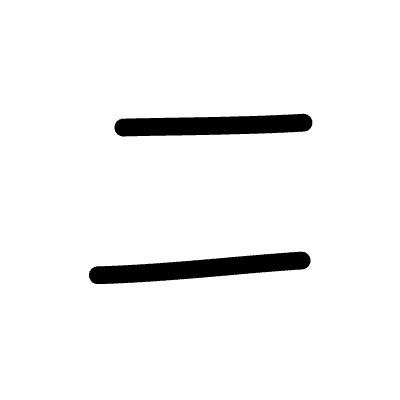 Equal Stroke Element from Variable Scribbles Set