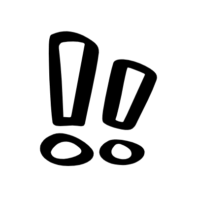 Exclamation Mark Element from Beveled Scribbles Set
