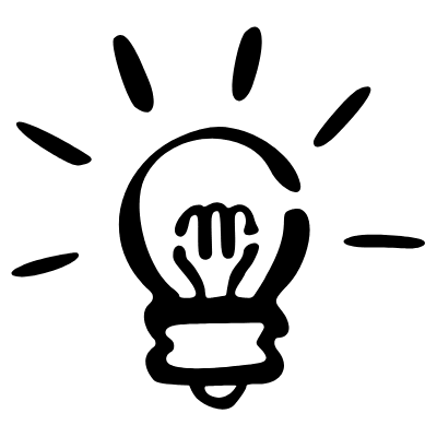 Idea Light Bulb Element from Beveled Scribbles Set