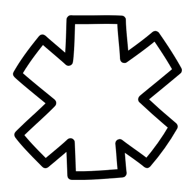 Line Asterisk Element from Variable Scribbles Set