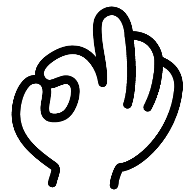 Line Hand Ok 1 Element from Variable Scribbles Set
