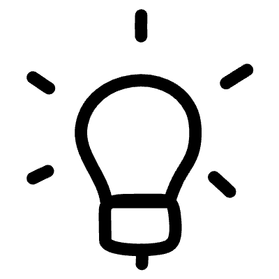 Line Idea Lightbulb Element from Variable Scribbles Set