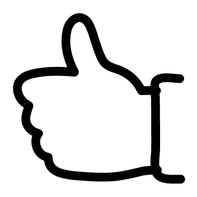 Line Like Thumb Up Element from Variable Scribbles Set