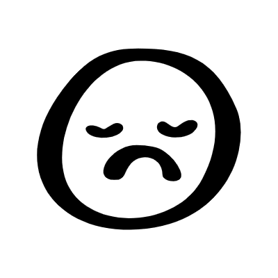 Smiley Sad Face Element from Beveled Scribbles Set