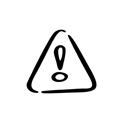 Exclamation Mark Triangle Element from Beveled Scribbles Set