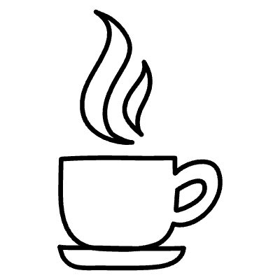 Line Coffee Cup Non Filled Element from Variable Scribbles Set