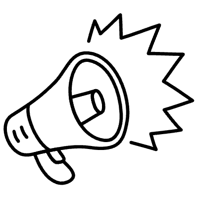 megaphone line drawing
