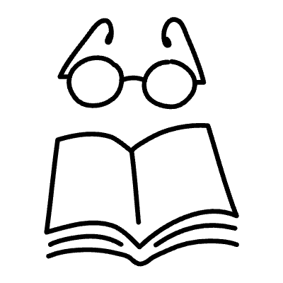 Line Read Book Non Filled Element from Variable Scribbles Set