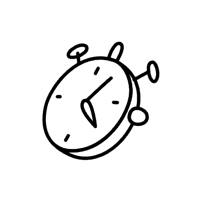 Line Stopwatch Non Filled Element from Variable Scribbles Set