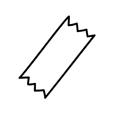 Line Tape Long Non Filled Element from Variable Scribbles Set