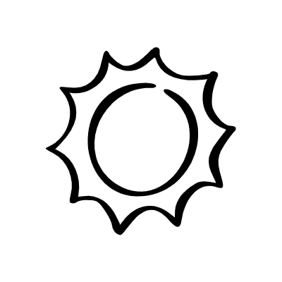 Sun Weather Element from Beveled Scribbles Set