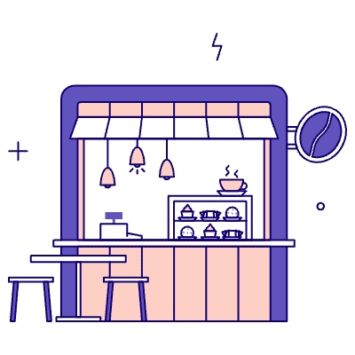 Coffee Shop 1 Illustration from Bangalore - Pro Set