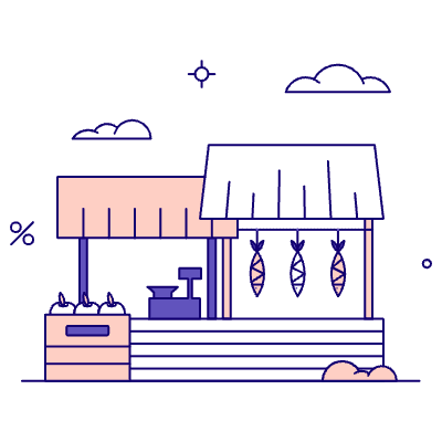 Market Illustration from Bangalore - Pro Set