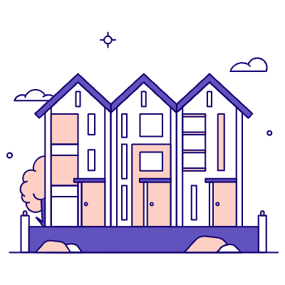 Town House Illustration from Bangalore - Pro Set