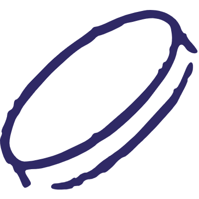 Minimalist Coin Shape Element from Inked Shapes Set