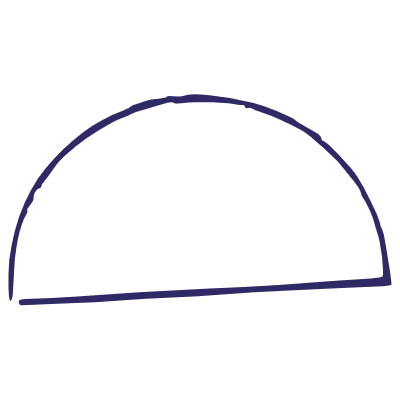 Minimalist Half Circle Element from Inked Shapes Set