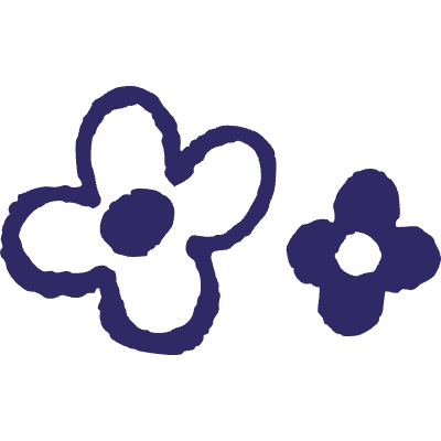 Nature Flowers 5 Element from Inked Shapes Set