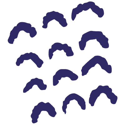 Repeating Fishscale Element from Inked Shapes Set