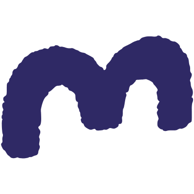 Shape Bubble M Alphabet Element from Inked Shapes Set