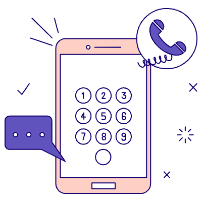 Phone Call Illustration from Bangalore - Pro Set